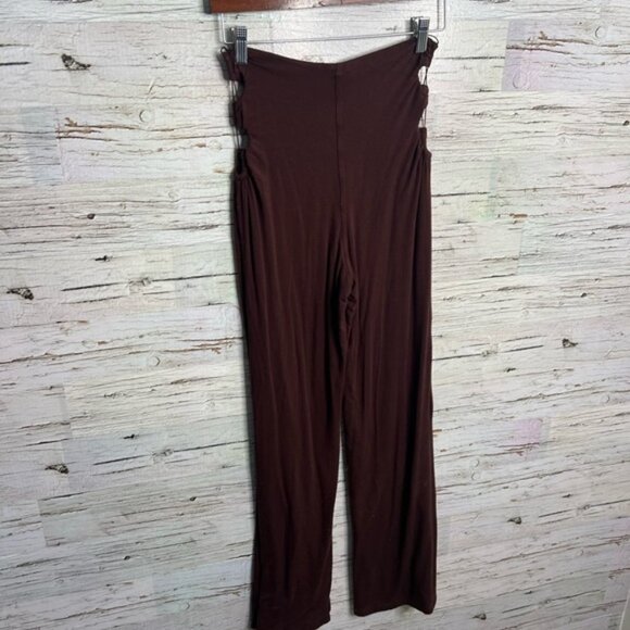 Meshki  ELEANORRuched Cut Out Pants brown - Chocolate Size small - Picture 10 of 10